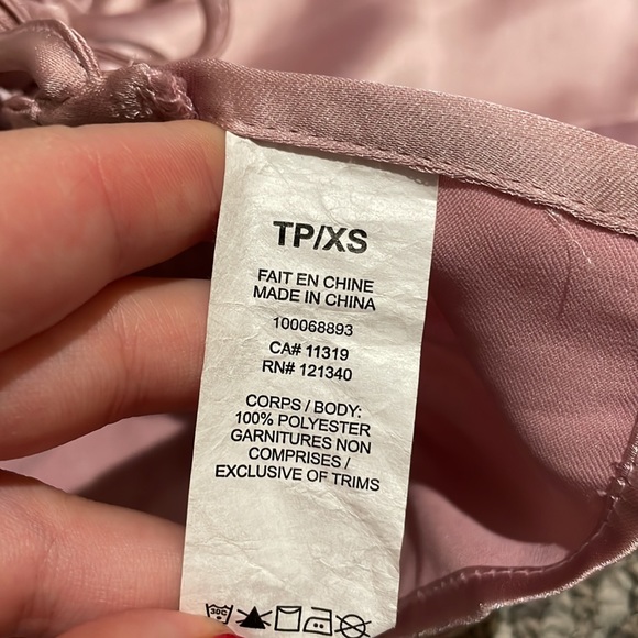 Garage Pink Satin open cropped tank top summer crop shirt - Picture 3 of 4